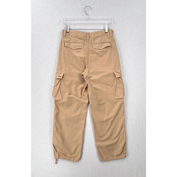 ARITZIA TNA Supply Cargo Pants Womens 6 Tan High Rise Wide Straight Leg Casual - Picture 6 of 16